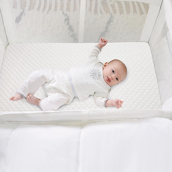 Pro Goleem Baby Bassinet Mattress Pad 35"x20" Rectangle, Waterproof Soft Cover Gel Memory Foam, Dual Side Cradle Mattress fit Dream On Me Skylar/AirClub/ANGELBLISS/AMKE Bassinet