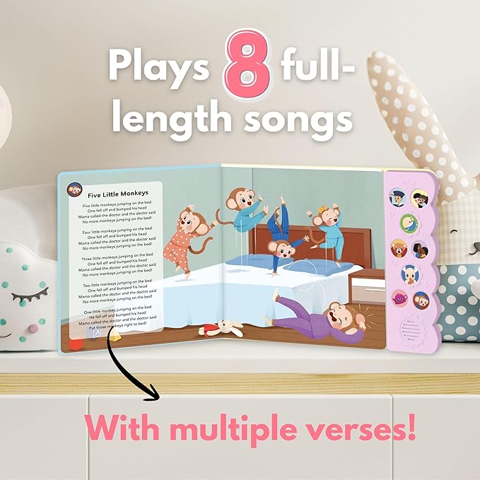Children's Songs, Press and Play Song Book Nursery Rhymes, Button and Sound Module, Classic Nursery Rhymes and Children's Music
