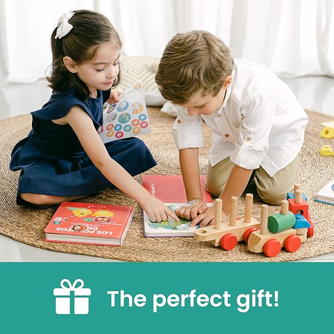 Binibi Spanish Books for Babies & Toddlers 1-3 La Granja Interactive Bilingual Sound Book with Farm Animal Sounds | Bilingual Children's Book | Spanish Learning for Kids | Libro en espaรฑol para bebรฉs