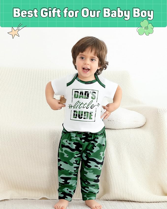 NZRVAWS Newborn Baby Boy Clothes Outfits Letter Prined Romper Pants Set Infant Baby Boy Clothing 0 3 6 9 12 18 Months