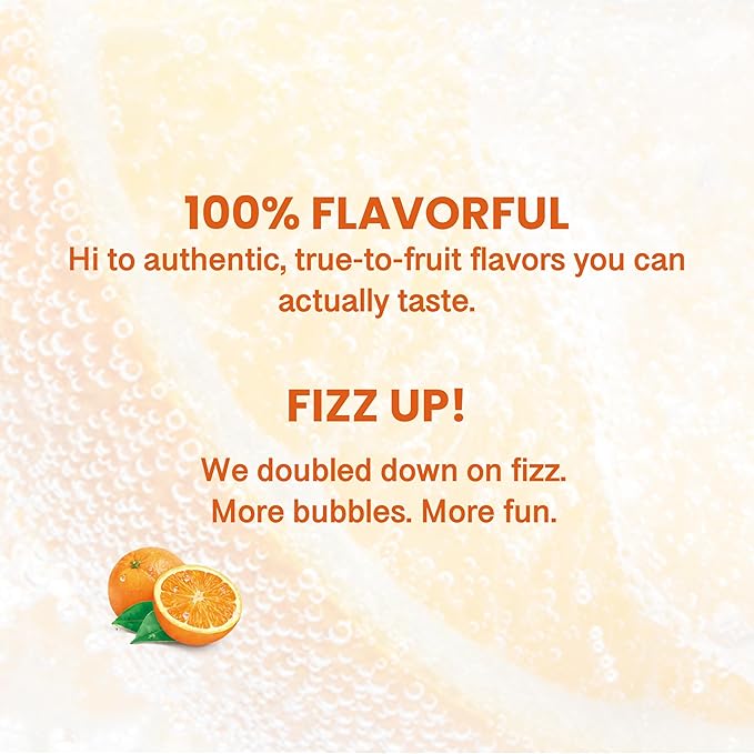 CHI FOREST Flavored Sparkling Water Beverage, Orange, 16.2 fl oz Bottles (pack of 15)