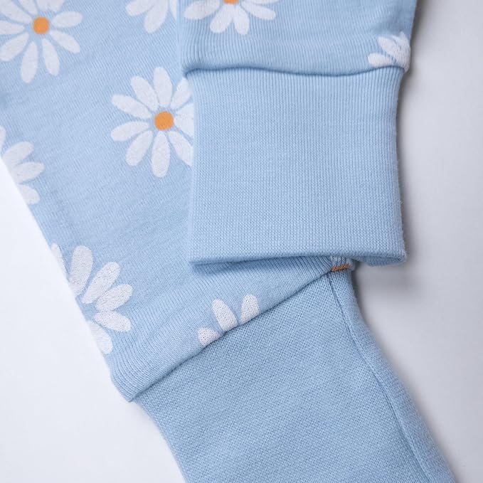 HonestBaby baby-girls 2-piece Pajamas Sleepwear Pjs 100% Organic Cotton for Baby, Toddler, Kids, Girl