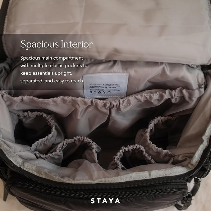 Staya- Cloud Diaper Bag - Black