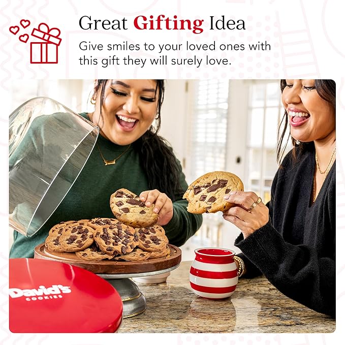 David's Cookies Fresh Baked Decadent Jumbo Cookies Triple Chocolate Chunk - Flavorful Gourmet Cookies - Ideal Food Gift for Corporate, Birthday, Fathers and Mothers Day, Get Well and Other Special