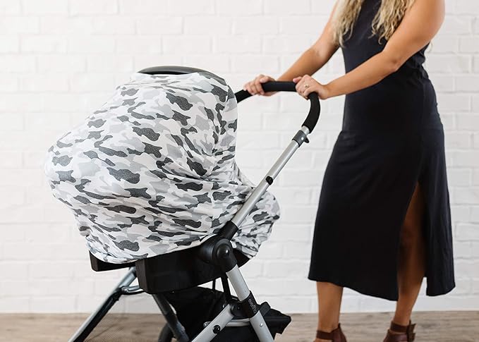 Copper Pearl Multi-Use Cover: Car Seat Covers, Nursing Cover, and Stroller Cover for Sun - Stretchy Fabric, All-Season Use, Stylish Designs, Easy Access for Moms - Gunnar
