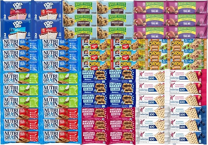 Niro Assortment | Healthy Snack Bars And Fruit Bars Variety Pack | Healthy Office Snack Assortment | 6 Of Each Flavor, 12 Flavors | 70 Single Wrapped Bars Total
