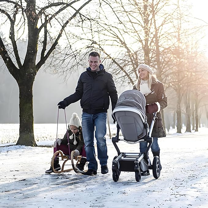 Baby Stroller Gloves, Extra Thick Stroller Hand Muff Winter Waterproof Stroller Mittens Universal Anti-Freeze Gloves for Parents Caregivers Carriage (Coffee)