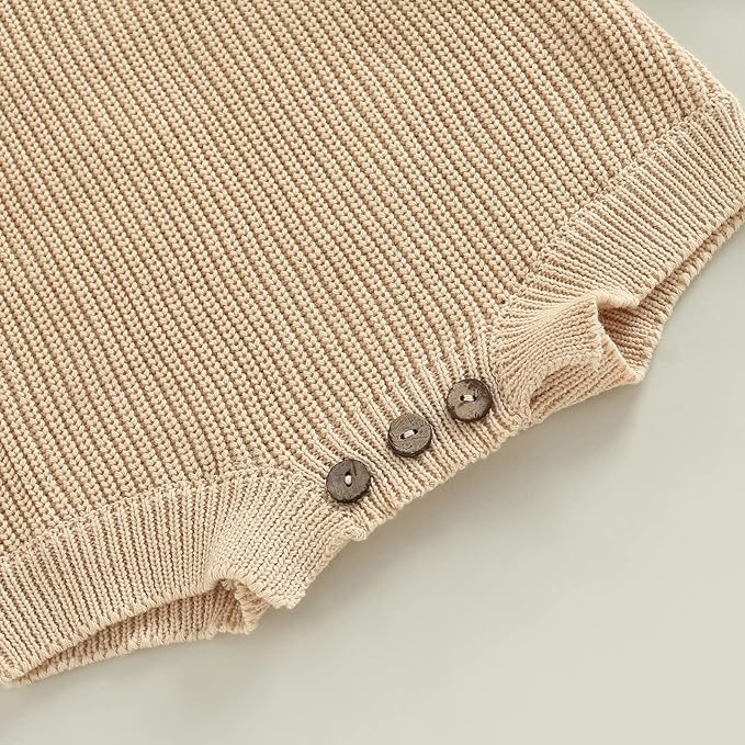 FYBITBO Baby Girl Boy Sweater Knit Oversized Pullover Sweatshirt Romper Onesie Warm Fall Winter Clothes Outfit Newborn