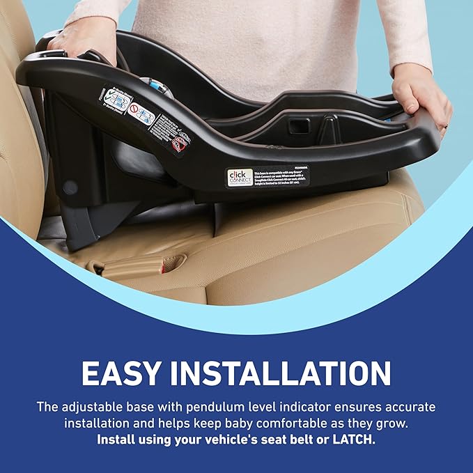 Graco SnugRide Lite LX Infant Car Seat, Rear-Facing, Lightweight, Adjustable Base, Easy Install, Studio