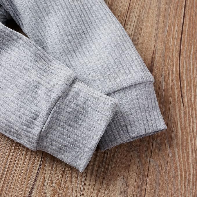 CIYCUIT Newborn Baby Boy Clothes Ribbed Knit Long Sleeve Bodysuit Pants 2-Piece Fall Winter Outfits