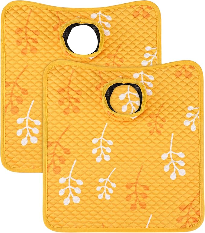 Car Seat Protector for Potty Training, 2 Pack Waterproof CarSeat Liner Toilet Training for Baby Infant Toddler, Dry Seat Piddle Pads Cover for Strollers (Yellow)