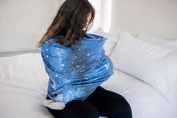 Baby Car Seat Cover Canopy and Nursing Cover Multi-Use Stretchy 5 in 1 Gift Galaxy by Copper Pearl