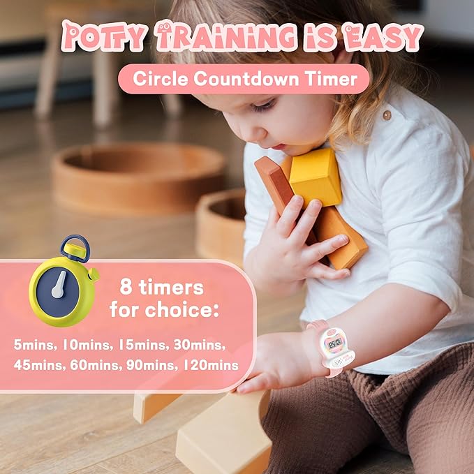 Kids Watch Potty Training Watches for Boys and Girls, Potty Timer Toilet Shape and LED Colorful Lights, Music Reminds Kids It's Time to Go to The Bathroom, Fun Gift for Moms and Toddlers