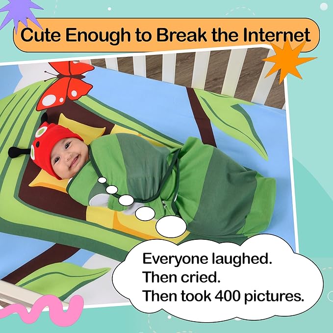 Cuddle Club Newborn Swaddle Gift Set – Includes Swaddle Blanket, Hat & Crib Sheet in Fun Styles – For Baby Boys & Girls