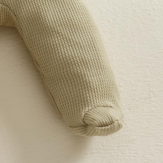 Fanvereka Newborn Infant Baby Girl Fall Outfit Romper 3 6 12 Months Girls Long Sleeve Full Length Zipper Footie Headband