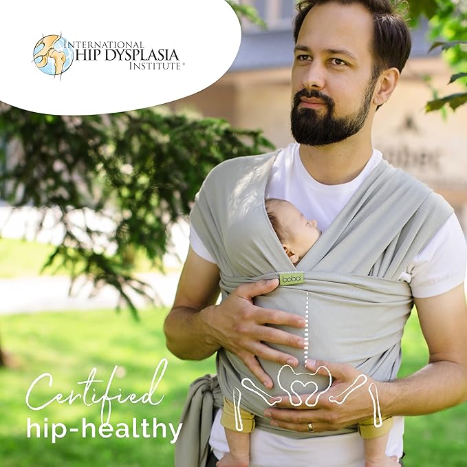Boba Baby Wrap Carrier – Original Baby Sling Carrier for Newborns (7–35 lbs), Soft, Secure, Hands-Free & Ergonomic, Ideal for Comfortable Bonding, New Parents (Serenity Light Grey)