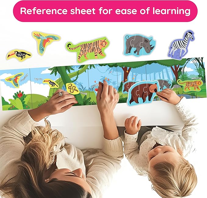 My First Puzzle Montessori Toy | 12 Graded Farm Animal Puzzles (2‑5 Piece Levels) | Montessori Puzzles for Fine Motor Skills & Early Learning | First Puzzle for Toddlers 3+ Year Old