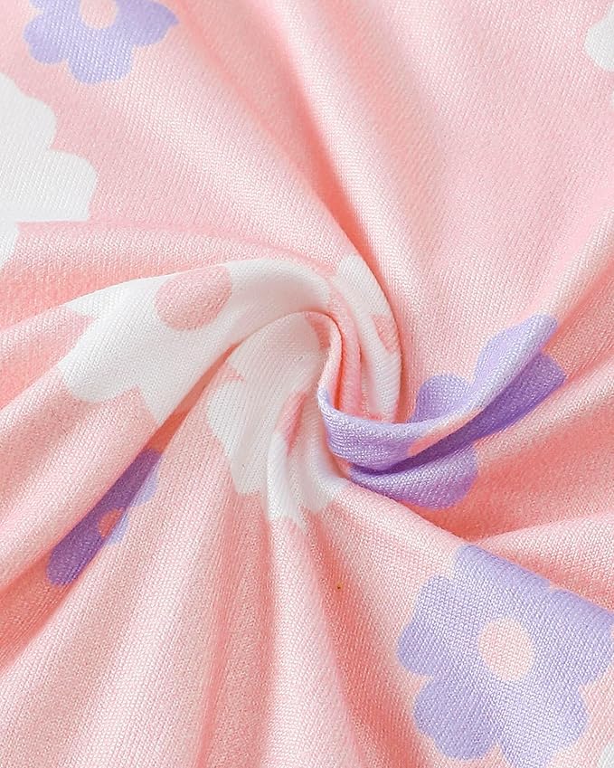 Renotemy Preemie Newborn Baby Girl Clothes Infant Romper Fall Winter Outfits Gifts for Girls Cute Bell Bottoms Pant Sets