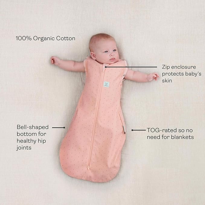 ergoPouch Cocoon Swaddle Sack 0.2 TOG - Baby Sleep Sack, Gentle Snug Fit Helps Calm Startle Reflex, Ideal for Arms In/Out Sleeping, Soft Breathable Fabric for Better Sleep (6-12 Months, Berries)