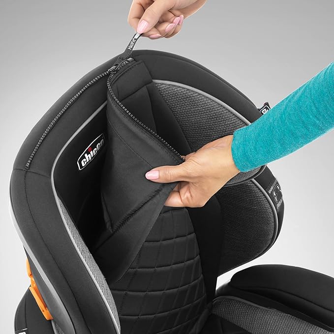 Chicco KidFit Zip Plus 2-in-1 Belt-Positioning Booster Car Seat, Backless and High Back Booster Seat, for Children Aged 4 Years and up and 40-100 lbs. | Taurus/Black/Grey