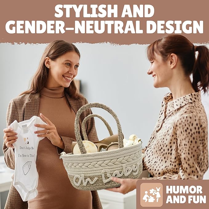 Baby Gift Basket | 11 Piece Baby Essentials – Baby Gift Set – Baby Boy Gifts & Baby Girl Gifts – Newborn Must Haves & Baby Shower Gifts with Plate, Bib, Cup, Feeder, Outfit & Rattles