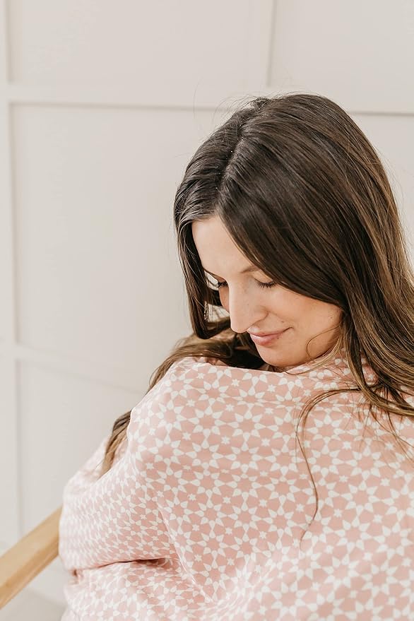 Copper Pearl Multi-Use Cover: Car Seat Covers, Nursing Cover, and Stroller Cover for Sun - Stretchy Fabric, All-Season Use, Stylish Designs, Easy Access for Moms - Star