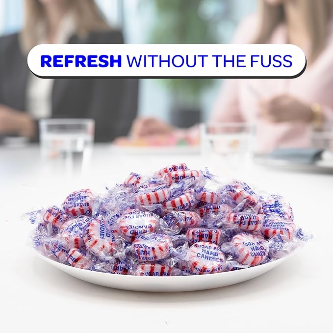 Sugar Free Starlight Mints - 1 Pound Pack (About 90 Count) - Peppermint Hard Candy - Individually Wrapped Sugar Free Mints