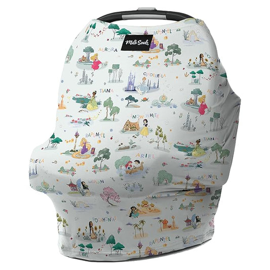 Milk Snob Original Disney Enchanted Kingdoms 5-in-1 Cover, Added Privacy for Breastfeeding, Baby Car Seat, Carrier, Stroller, High Chair, Shopping Cart, Lounger Canopy, Newborn Essentials, Nursing Top