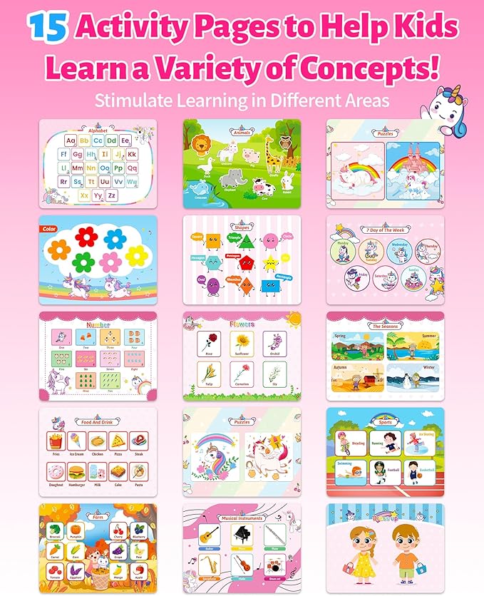 Benresive Montessori Busy Book for Toddlers 3-5, Preschool Learning Activities, Tracing Activity Coloring Books for Kids Ages 3-5, Educational Toys Gifts, Autism Sensory Travel Toys for Toddlers