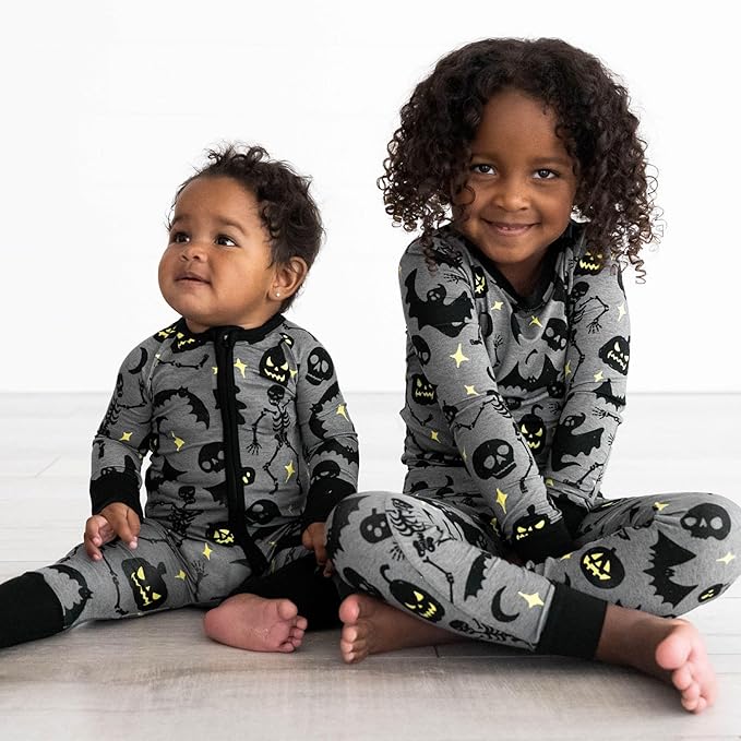 Little Sleepies Two-Piece Pajama Set for Boys & Girls, Soft Viscose from Bamboo Toddler Pajamas for Kids, Family Matching PJs