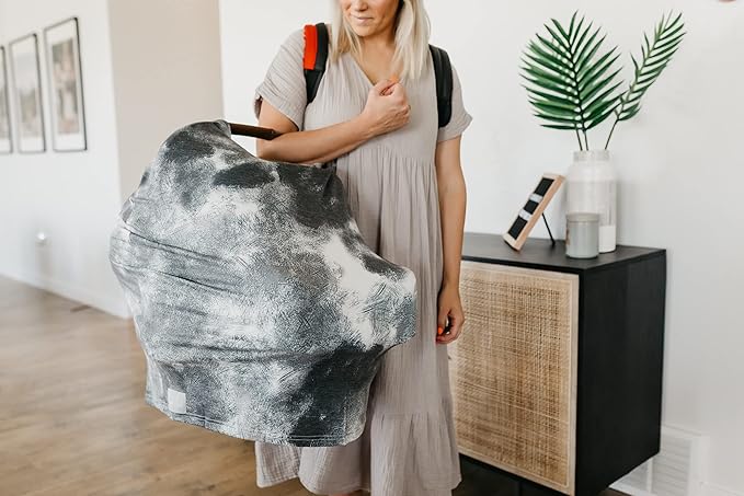 Copper Pearl Multi-Use Cover: Car Seat Covers, Nursing Cover, and Stroller Cover for Sun - Stretchy Fabric, All-Season Use, Stylish Designs, Easy Access for Moms - Thrasher