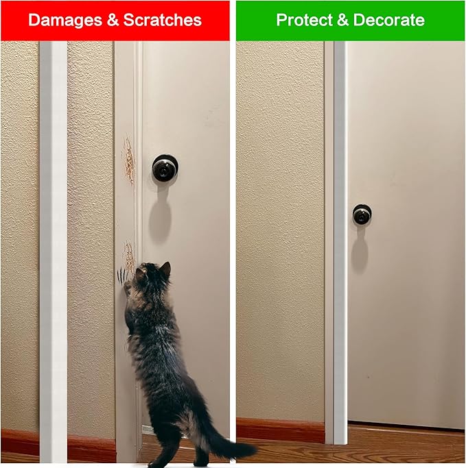 Frychee Wall Corner Protector, Walls Edge Protector,Self-Adhesive Wall Corner Guards,PVC Double Side Edge Protector, Furniture Stairs Guard (2, 2.5x90cm/0.98x35.4in)