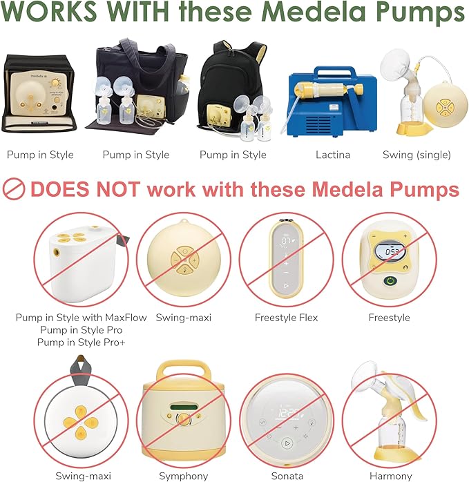 Maymom Breast Pump Accessories Compatible with Medela Pump in Style Pumps, Large Breastshields (27 mm (Large))