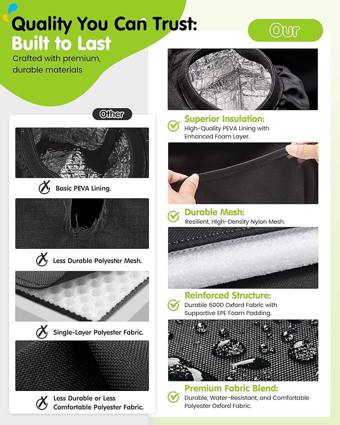 Double Stroller Organizer with 11 Compartment for Bob Duallie, Baby Jogger City Mini GT2, Double Jogging Stroller Caddy, Jeep, Zoe Stroller Accessories with 2 Insulated Pocket, Parent Console