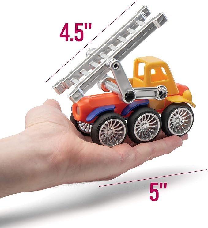 Play Brainy Magnetic Toy Cars Set – 90 Pieces (Montessori Educational Toy for Toddlers and Preschoolers) Helps with Developmental Skills