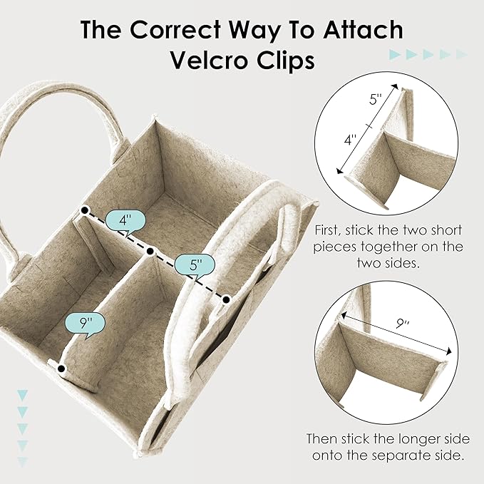 HIPHOP PANDA 2-Pack Diaper Caddy Organizer - Nursery Storage Bin & Car Organizer for Diapers, Wipes, and Baby Essentials - Dual-Color Solid Set (Green/Oatmeal), Large Size