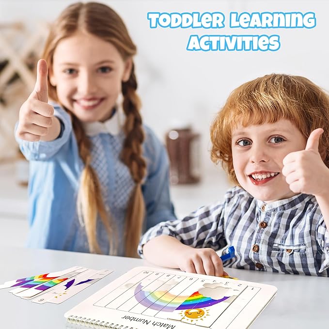 iHarPro Busy Book for Kids, Montessori Toys for Toddlers, Autism Sensory Educational Toys, Toddler Preschool Learning Activity Binder and Early Books - for Boys & Girls Develops Fine Motor Skills