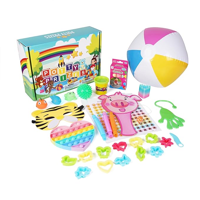 Potty Training Rewards Kit - All-in-One Potty Training Chart with 14 Rewards, Educational Toys & E-Book for Toddlers Boys & Girls