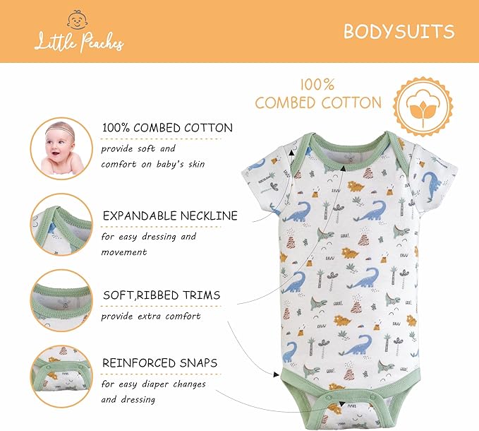 Baby Girl Clothes – 100% Cotton, Soft & Breathable Newborn Essentials and Gifts, Fits 3 to 6 Months