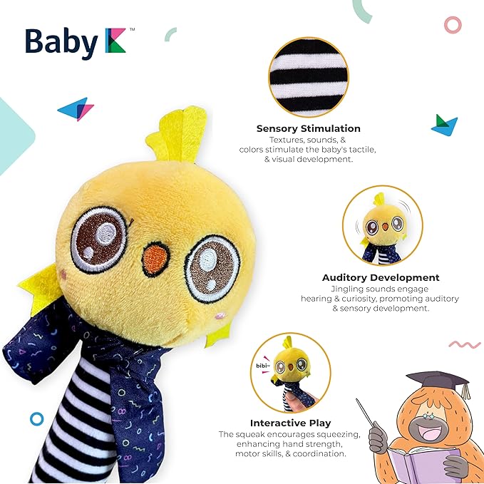 Baby Rattles Socks & Hand Rattle for Girls & Boys (Pet+Bird Set A) - Baby Toys 6-12 Months - Wrist Rattles and Foot Rattles - Baby Toys for Newborns As Gift - Easy to Wear Baby Rattle Toys