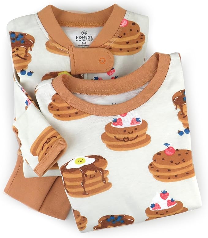 HonestBaby Sleep & Play Footed One-piece Pajama Sleeper 100% Organic Cotton, Baby Boys