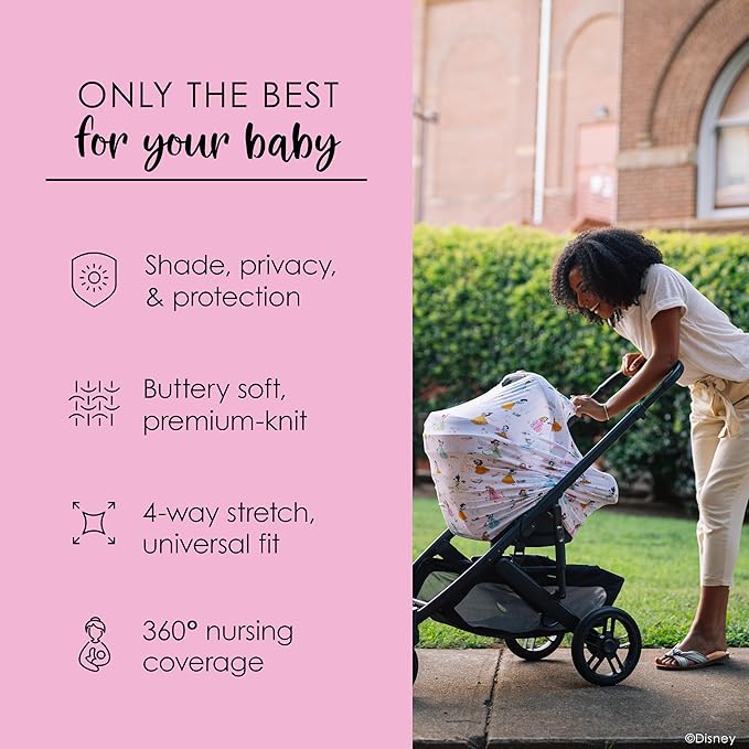 Milk Snob Original Disney Princess 5-in-1 Cover, Added Privacy for Breastfeeding, Baby Car Seat, Carrier, Stroller, High Chair, Shopping Cart, Lounger Canopy - Newborn Essentials, Nursing Top