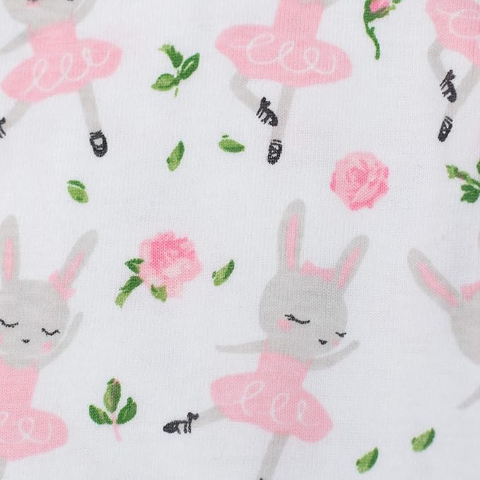 HonestBaby Non-Slip Footed Pajamas One-Piece Sleeper Zip-Front Pjs 100% Organic Cotton for Baby Girls