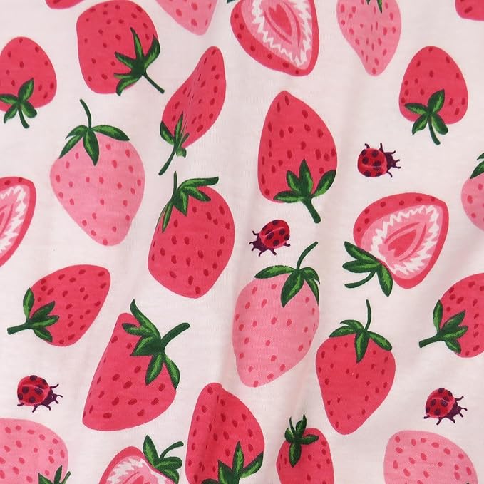 HonestBaby Non-Slip Footed Pajamas One-Piece Sleeper Zip-Front Pjs 100% Organic Cotton for Baby Girls