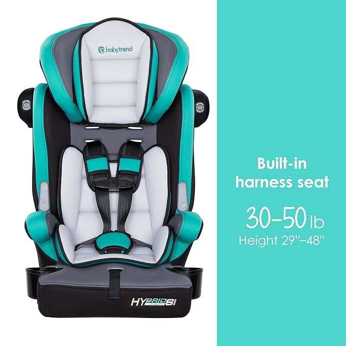 Baby Trend Hybrid SI 3-in-1 Combination Booster Car Seat with Side Impact Protection, Hoboken Teal