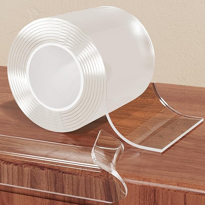 13.12 FT Edge Corner Protector Baby Proofing,Soft Clear Furniture Table Corner Guard & Edge Safety Cabinet Door Bumper,Crib Bumpers,Wall Protector(Width 2.6 in,Thickness 0.08 in)