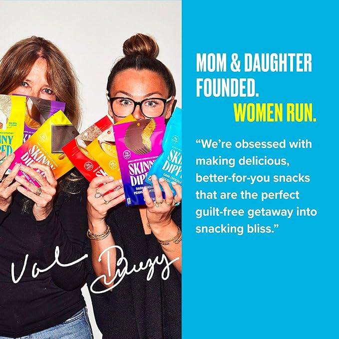 SkinnyDipped Dark Chocolate Peanut Butter Cups, 2g Sugar per Cup, Keto Friendly, Low Carb, Gluten Free, 3.2oz, 4 Pack (24 Cups Total)