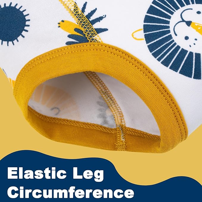 BIG ELEPHANT 10-Pack Baby Potty Training Underwear, Soft 100% Cotton Absorbent Training Pants for Boys & Girls, Ages 12M-10Y