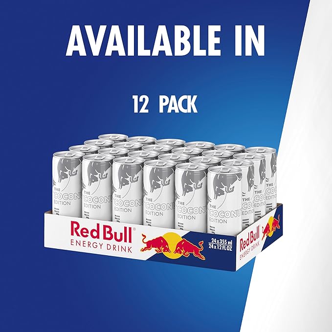 Red Bull Coconut Edition Energy Drink, Coconut Berry, with 114mg Caffeine plus Taurine & B Vitamins, 12 Fl Oz, Pack of 24 Cans