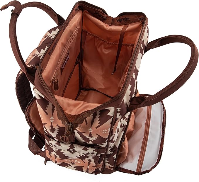 Montana West Wrangler Callie Diaper Bag Backpack with Stroller Straps Multifunction Baby Travel Bag WG2204-9110BR